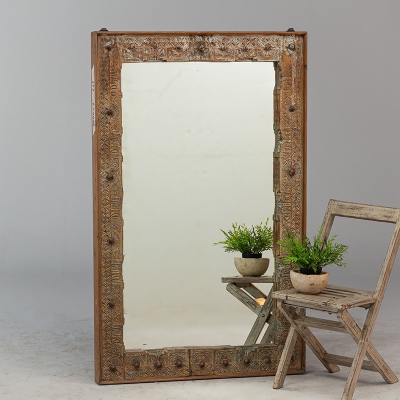 Carved Teak Mirror Andy Thornton