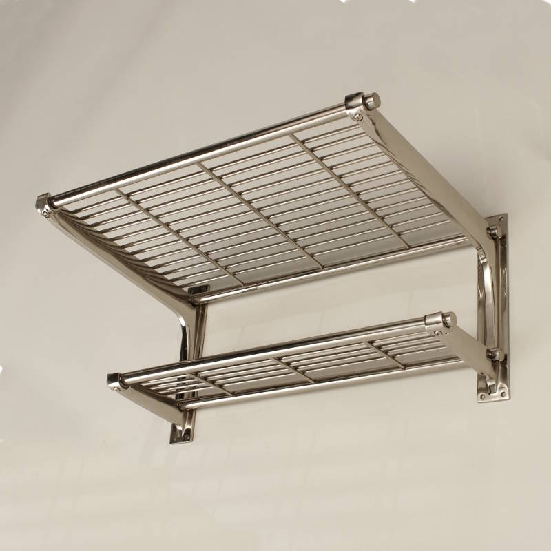 Metro Luggage Rack, Small, Polished Nickel Finish | Andy Thornton