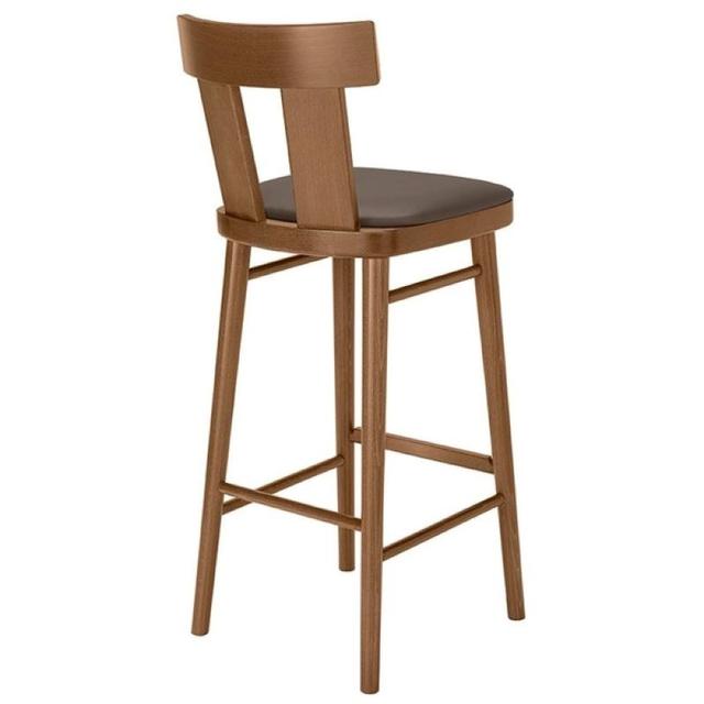 Bamba Bar Stool, Upholstered Seat