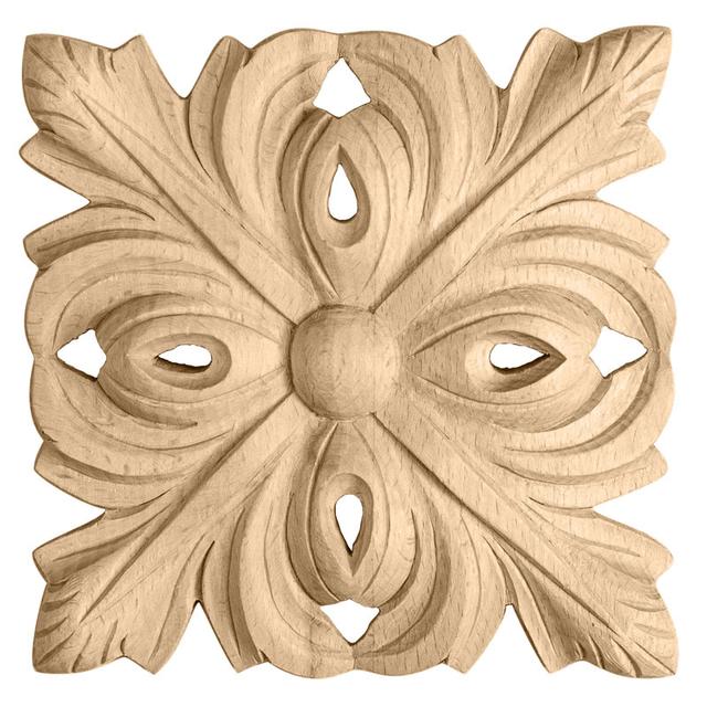 Large square acanthus applique