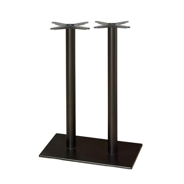 Inox 4464 H1080 Rectangular Poseur Table Base, Black Cast Iron