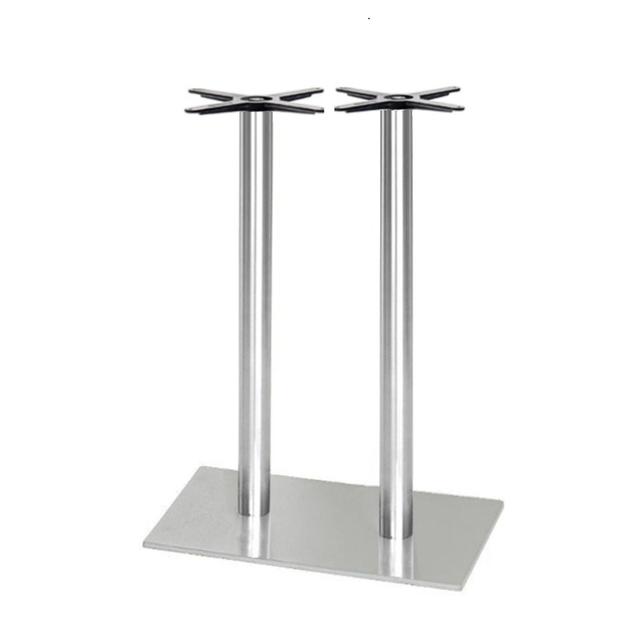 Inox 4464/AC H1080 Rectangular Poseur Table Base, Stainless Steel