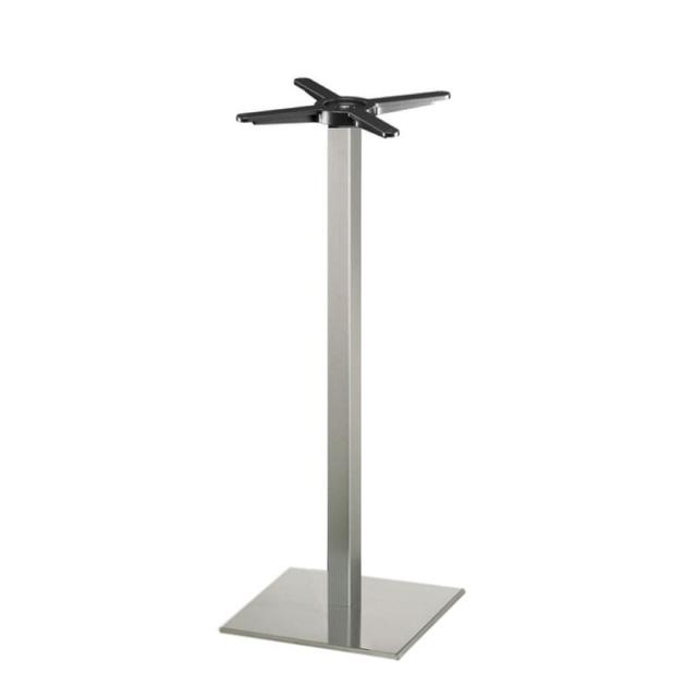 Inox 4406/AC H1080 Square Poseur Table Base, Stainless Steel