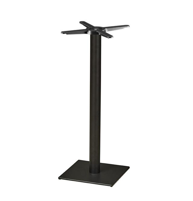 Inox 4484 H1080 Square Poseur Table Base, Black Cast Iron 
