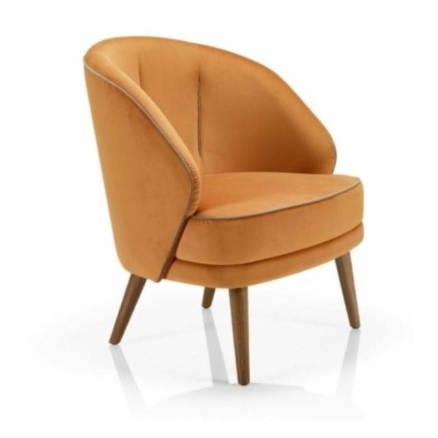 Alissa Lounge Chair, Fluted Back 