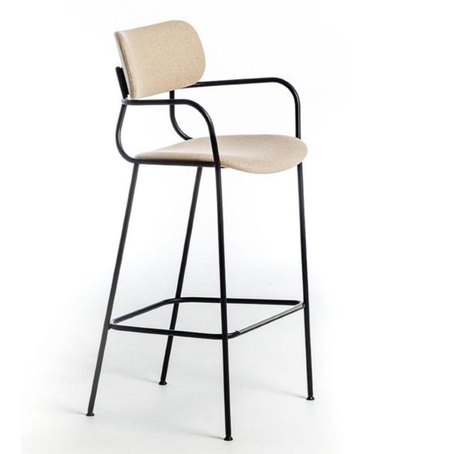 Kiyumi Bar Stool, Fully Upholstered