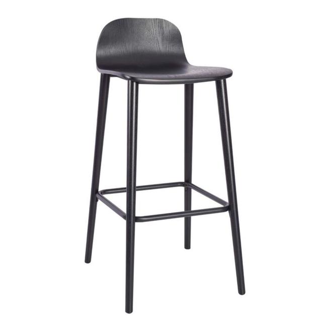 Copenhagen Bar Stool, Black Shell