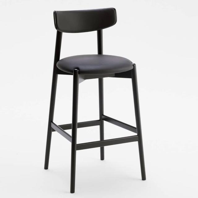 Fly Bar Stool, Upholstered Seat and Back