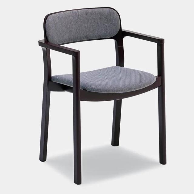 Hart Stackable Armchair, Upholstered Seat & Back