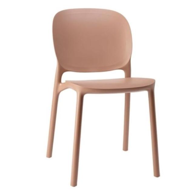 Hug Recycled Stackable Side Chair Colour: 17 (Caramel)