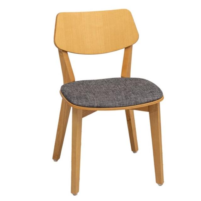Myranda Side Chair, Upholstered Seat, Wooden Back