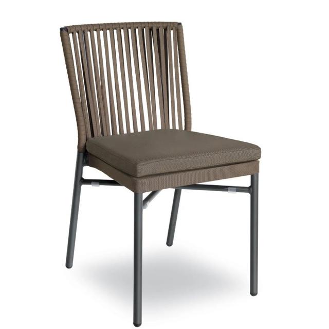 Nicole Stackable Side Chair, Anthracite