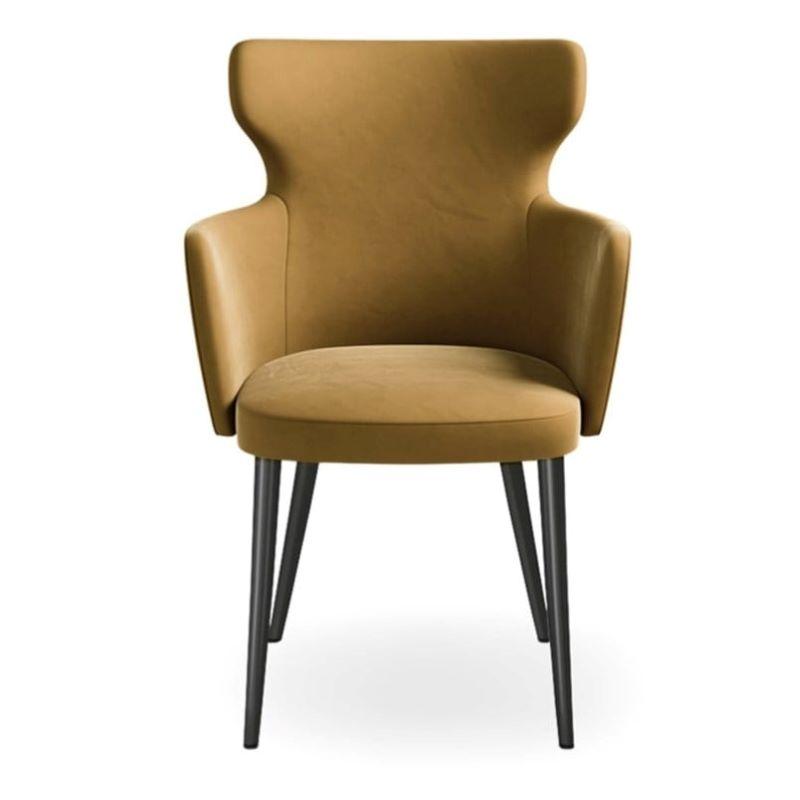 Queen Armchair Yellow Front View