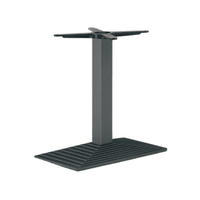 Step 4640 Rectangular Table Base, Black Cast Iron