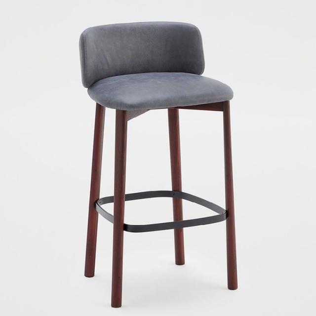 Tuilli Bar Stool, Fully Upholstered