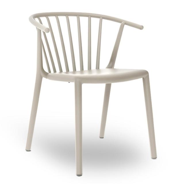 Woody Stackable Armchair, Marfil Ivory 