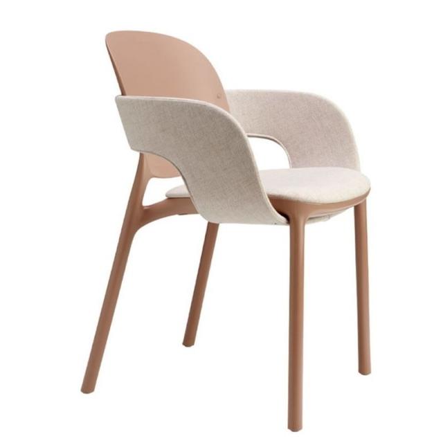 Hug Recycled Armchair With Cushion & Upholstered Arms