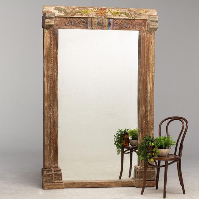 Teak Temple Mirror