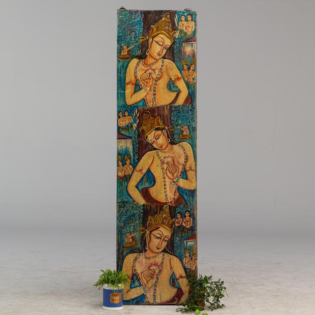 Indian Painting on Wooden Board 0439-1