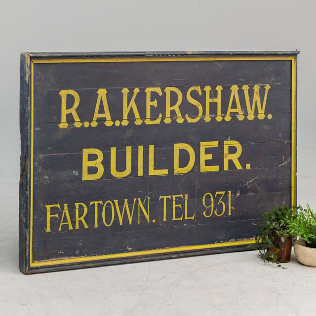 Wooden Builder'S Sign