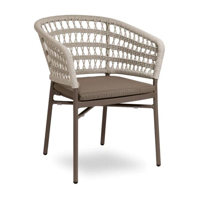 Bled Stackable Armchair, Taupe