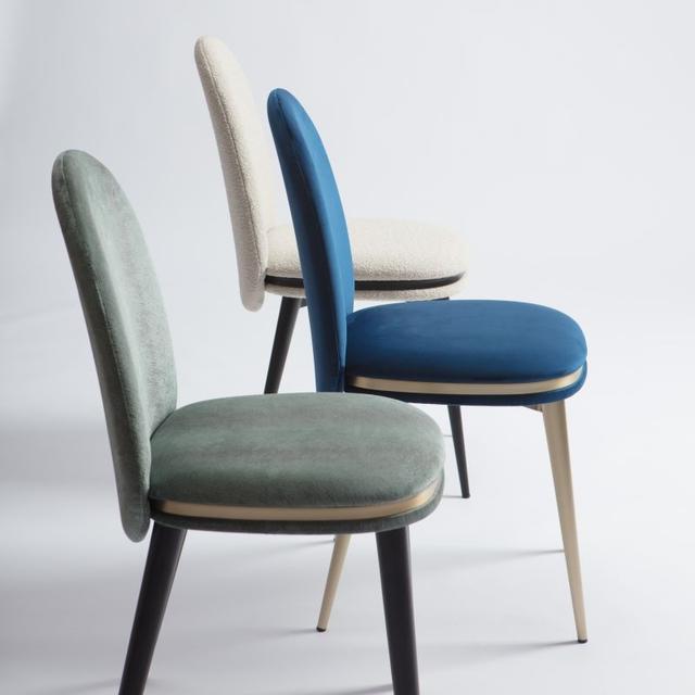 Cremino Side Chair, Metal Leg, Hoop Ring Gold