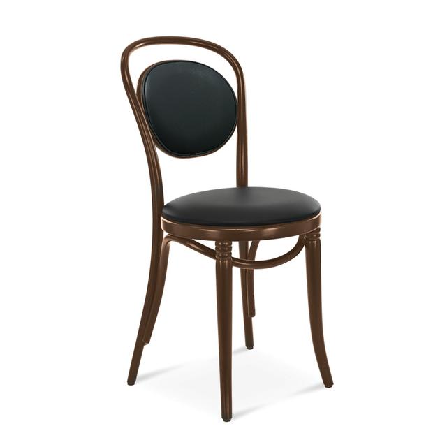 Bentwood No 10 Side Chair In Walnut, Upholstered Seat and Back
