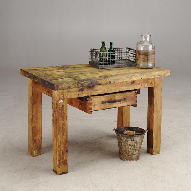 Pine workshop console table 