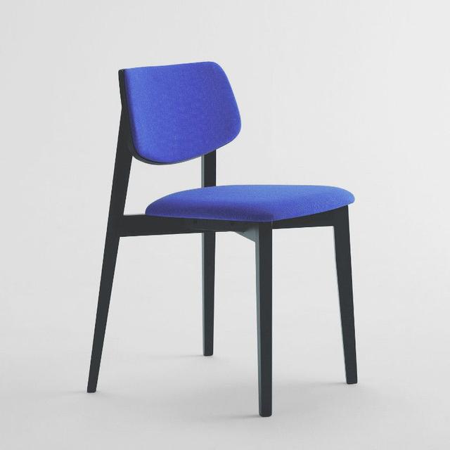 Alma Stackable Side Chair, Upholstered Seat And Back