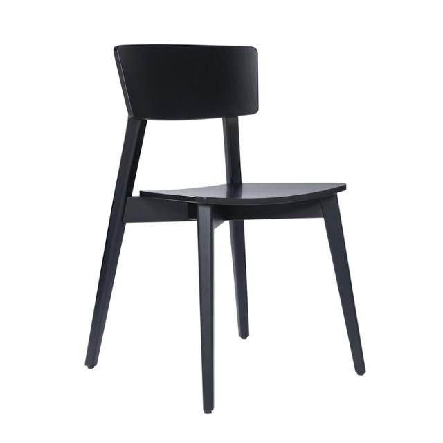 Hellen Stackable Side Chair, Wooden Seat