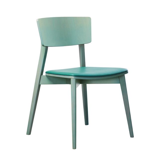 Hellen Stackable Side Chair, Upholstered Seat
