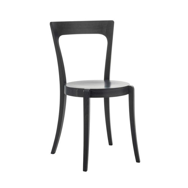 Astrid Stackable Side Chair, Wooden Seat