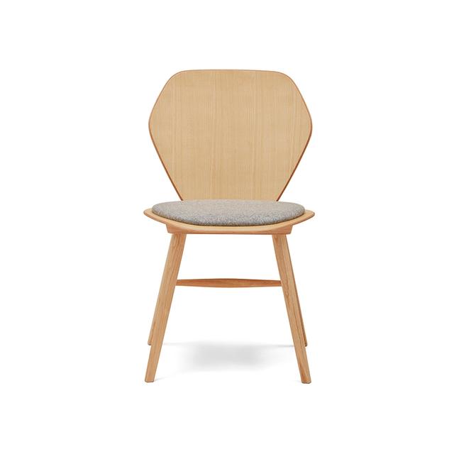 Edelweiss Side Chair, Upholstered Seat, Wooden Back