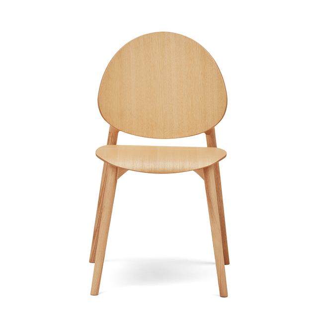 Fleuron Side Chair, Wooden Seat and Back