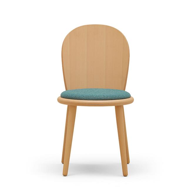 Veretta Side Chair, Upholstered Seat, Wooden Back