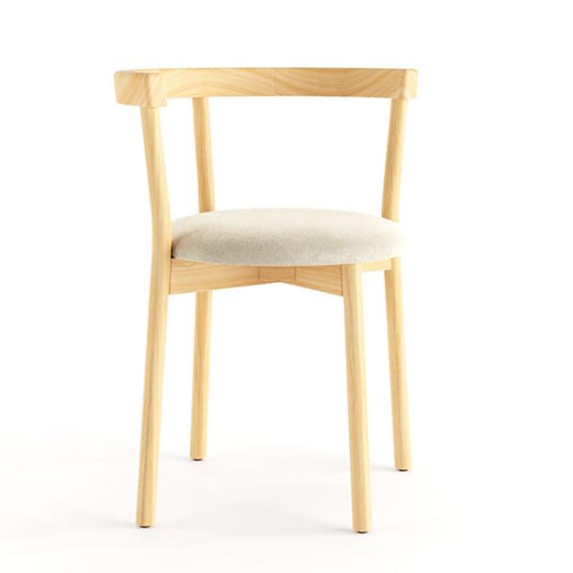 Twist Armchair, Wooden Back Rail