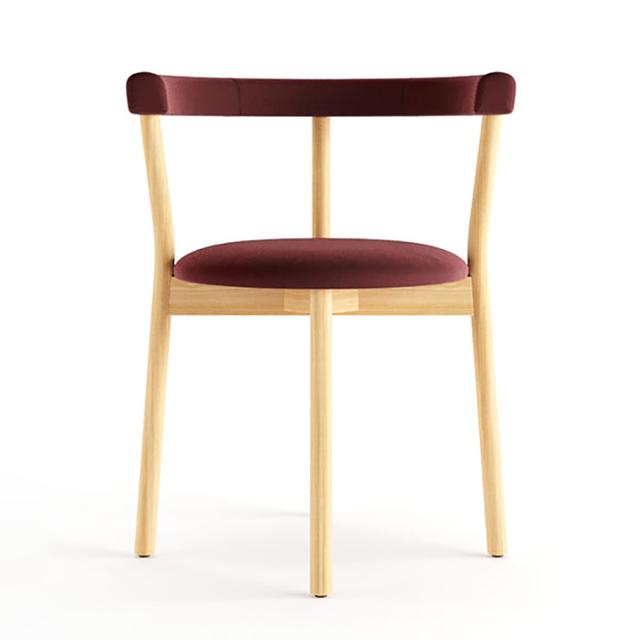 Twist Armchair, Upholstered Back Rail