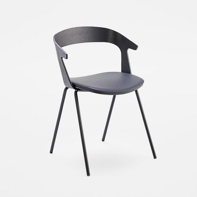 Maki Stackable Armchair, Upholstered Seat