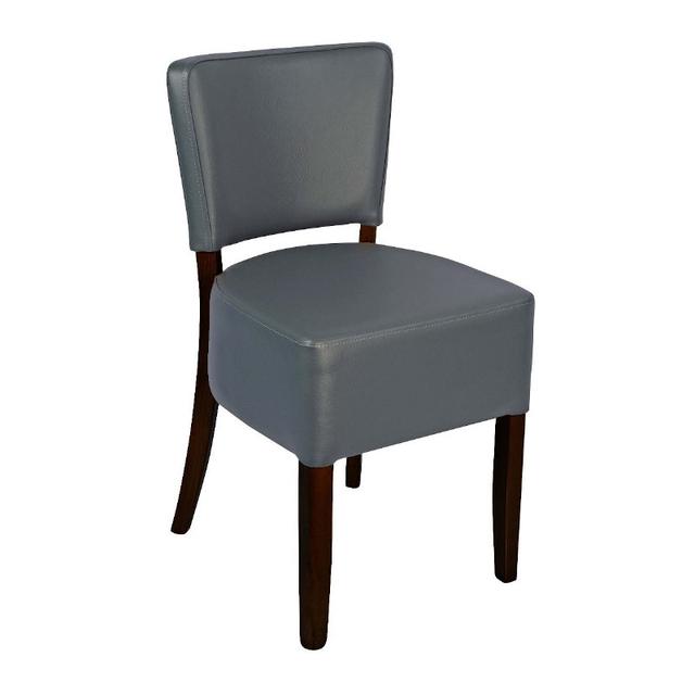 Como Side Chair In Grey Faux Leather