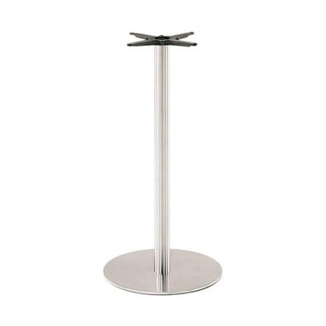 Inox 4414/AC H1080 Round Poseur Table Base, Stainless Steel 