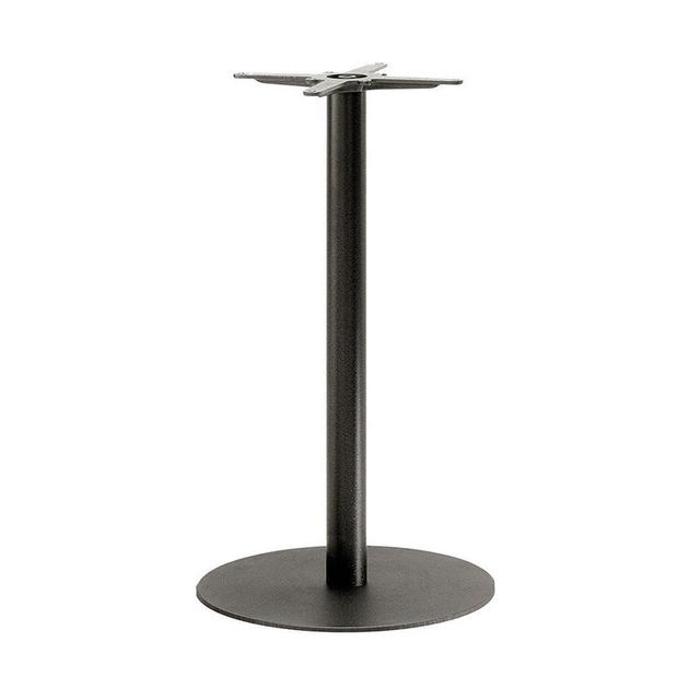 Inox 4414 Round Poseur Table Base, Black Cast Iron