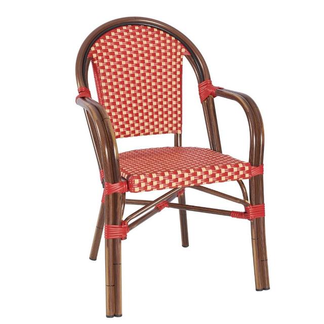 Carcassonne Stackable Armchair, Red And Cream