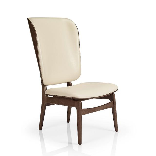 Chloe High Back Lounge Chair With Plain Upholstery