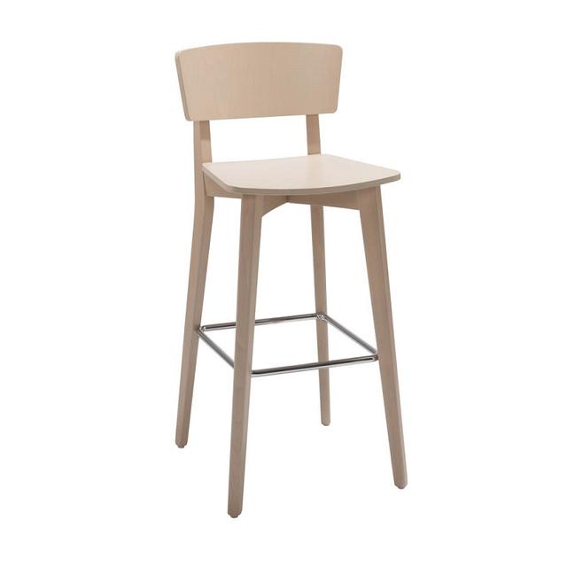 Hellen Bar Stool, Wooden Seat