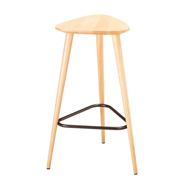 Trio Bar Stool, Wooden Seat