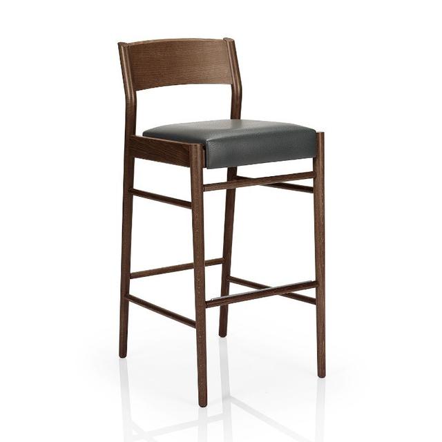 Leonor Bar Stool, Upholstered Seat