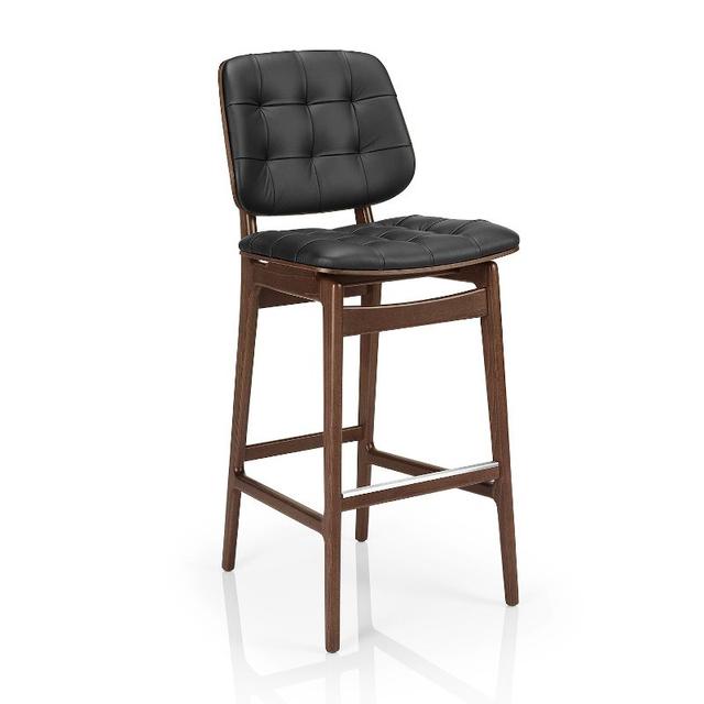 Chloe Bar Stool, Buttoned Upholstery