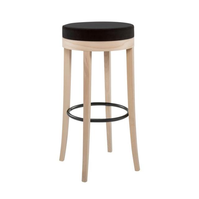 Bacco Bar Stool, Upholstered Seat