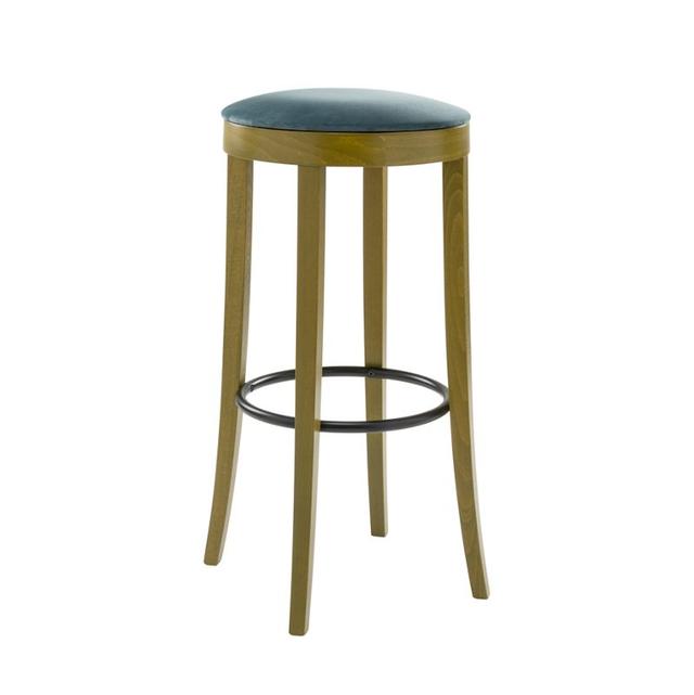 Bacco Bar Stool With Slim Upholstered Seat
