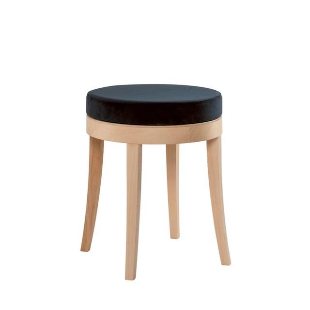Bacco Low Stool, Upholstered Seat
